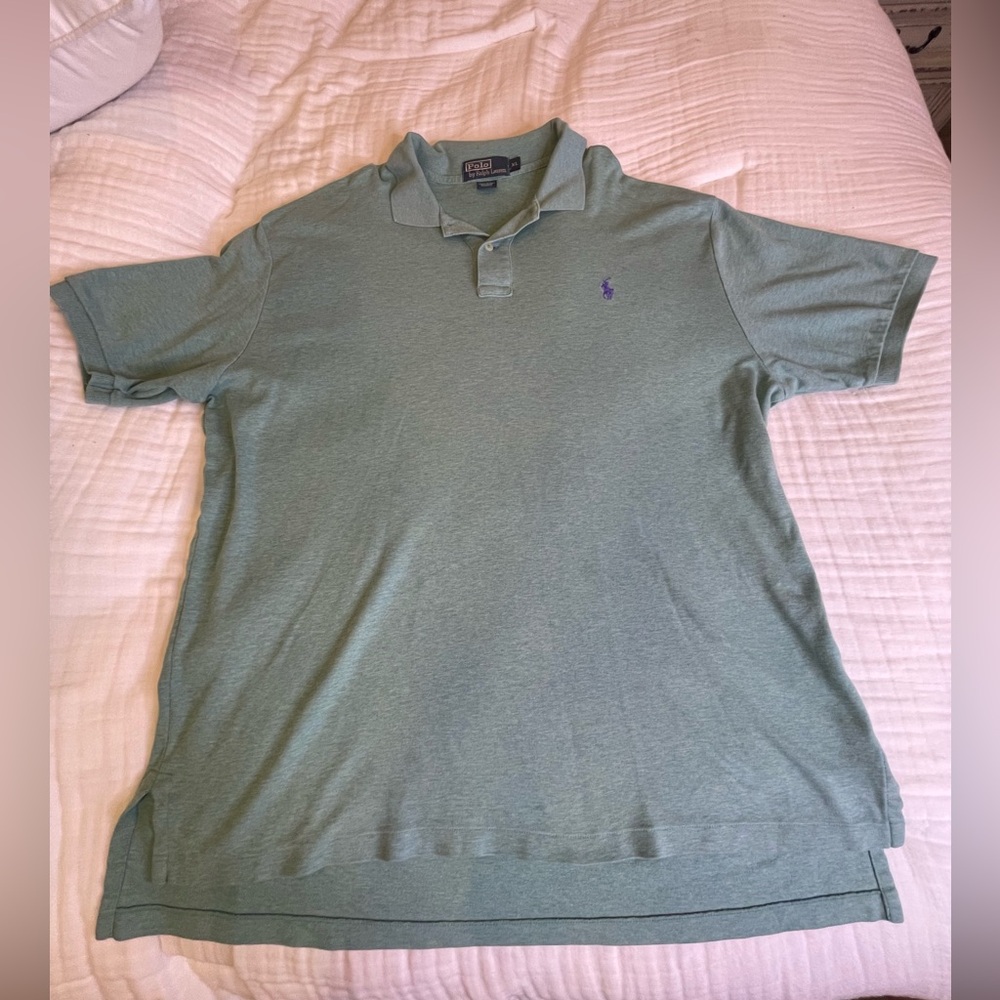 Polo Ralph Lauren Men’s XL Green Polo Shirt | Purple Pony Logo